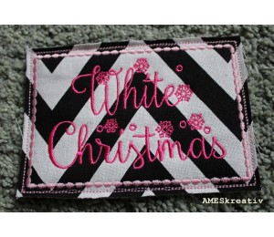 Stickdatei - ITH Postkarte White Christmas